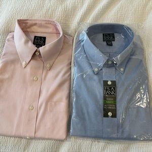 Men’s Jos A. Bank Dress Travel Shirts - Size 16.5 x 33 tailored fit